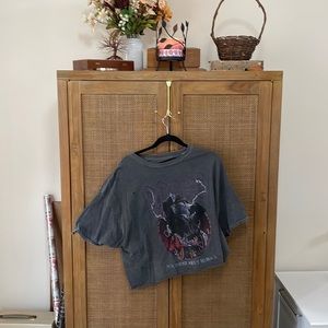 Urban outfitters cropped tee AC/DC